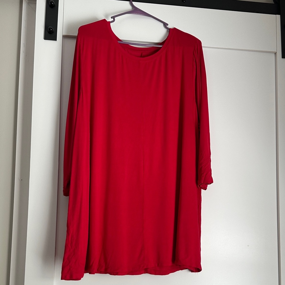 Lane Bryant Vibrant Red Long Sleeve Top
